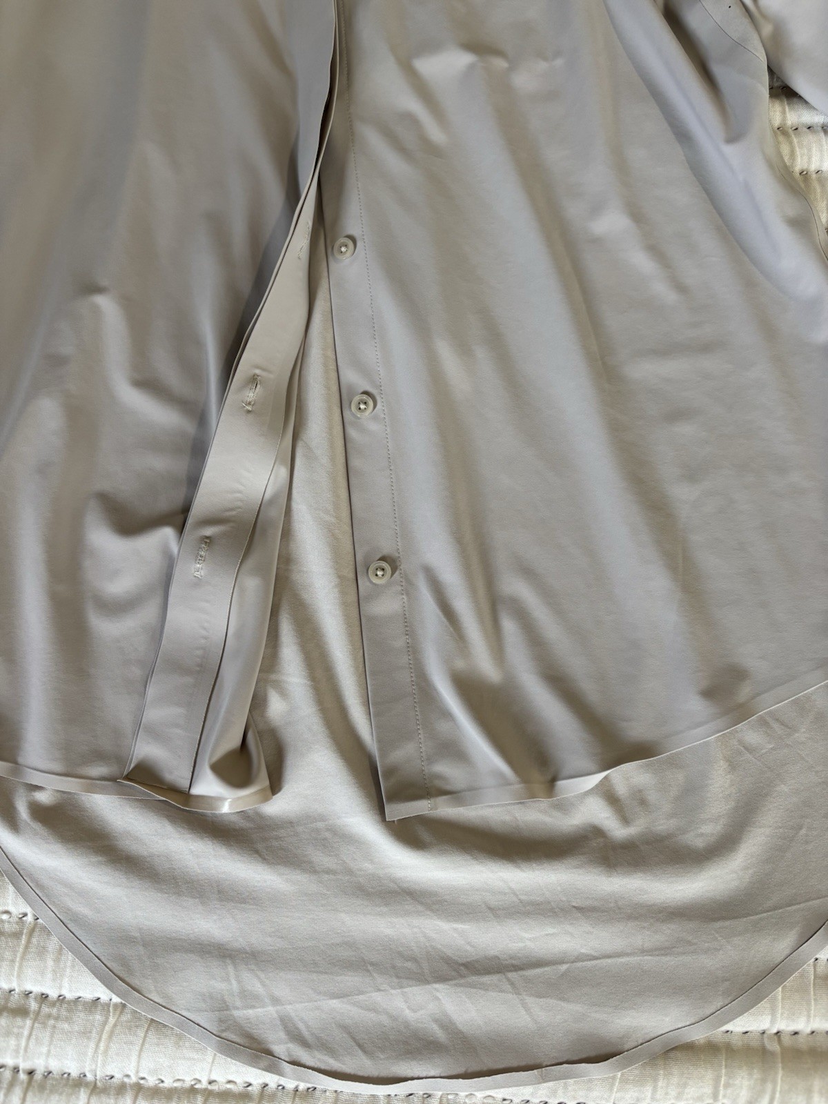 Athleta Women’s XS Solid Gray Collared Long Sleeve Button-Up Stretch Active Top