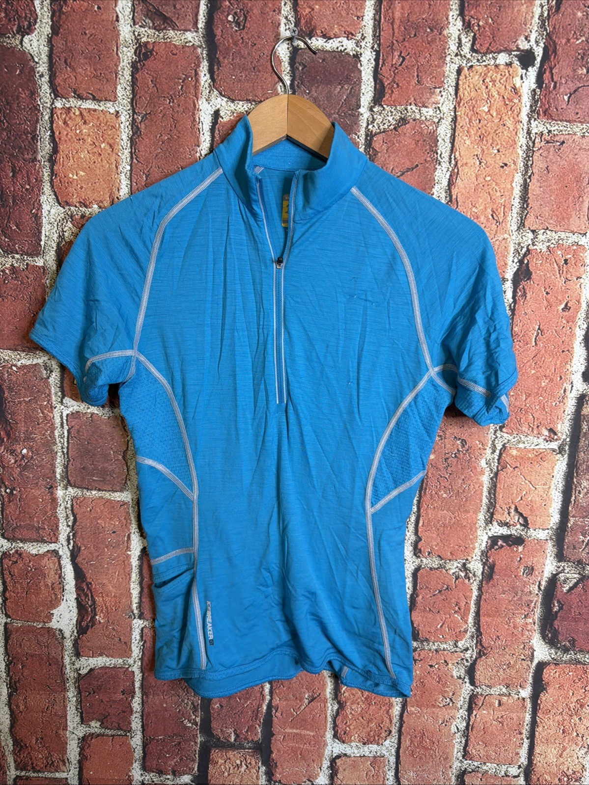 Icebreaker GT 150 Merino Wool Ultralite Women’s 1/4 Zip Shirt Blue Medium
