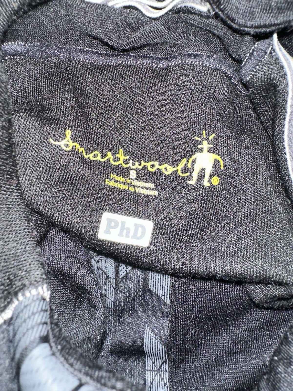 Smartwool PhD 1/4 Zip Pullover Top Merino Wool Blend Light Wind Black Size S