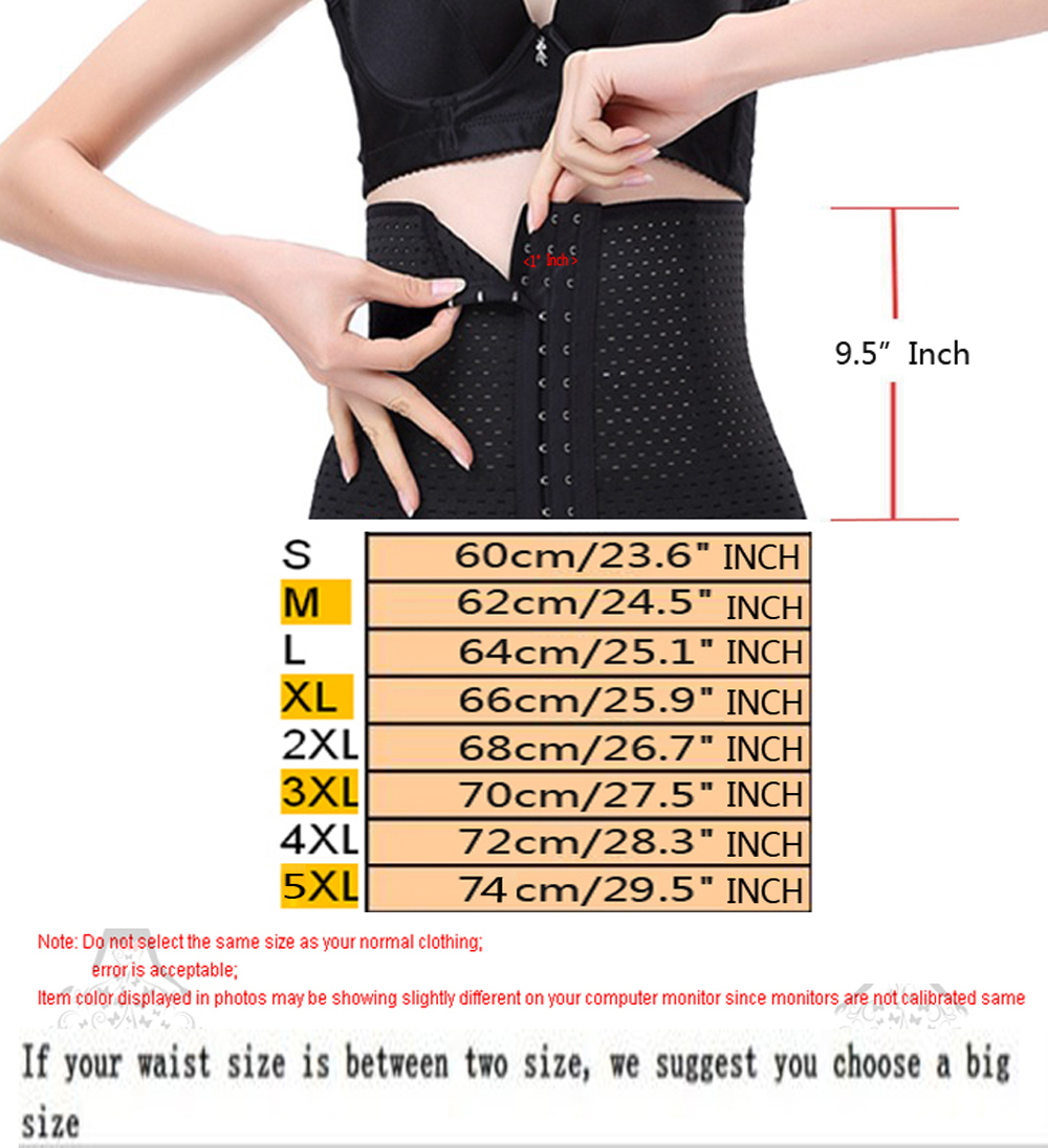 Waist Trainer Training Shaper Body Shapewear Underbust Trimmer Tummy Belt Corset