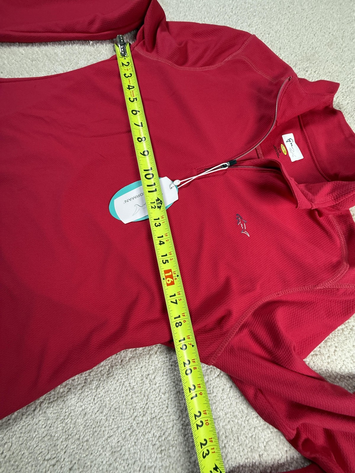 Greg Norman Shirt Womens Large Pink Mock Neck Quarter Zip Play Dry Golf Pullover