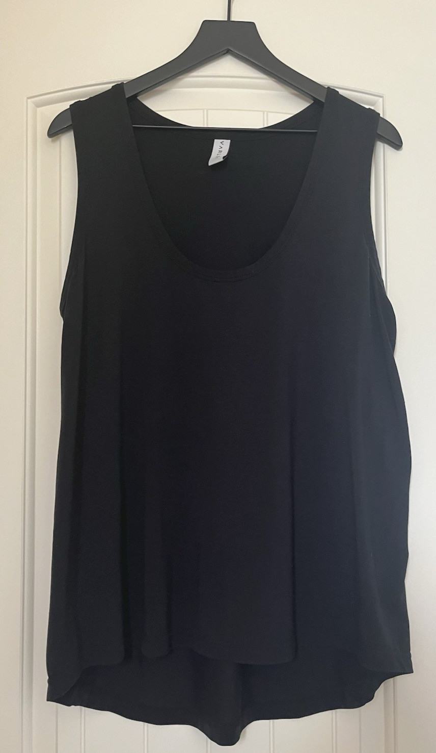 Varley Elenda Tank Top Womens Sz Large Black Relaxed Fit Sleeveless Active Shirt