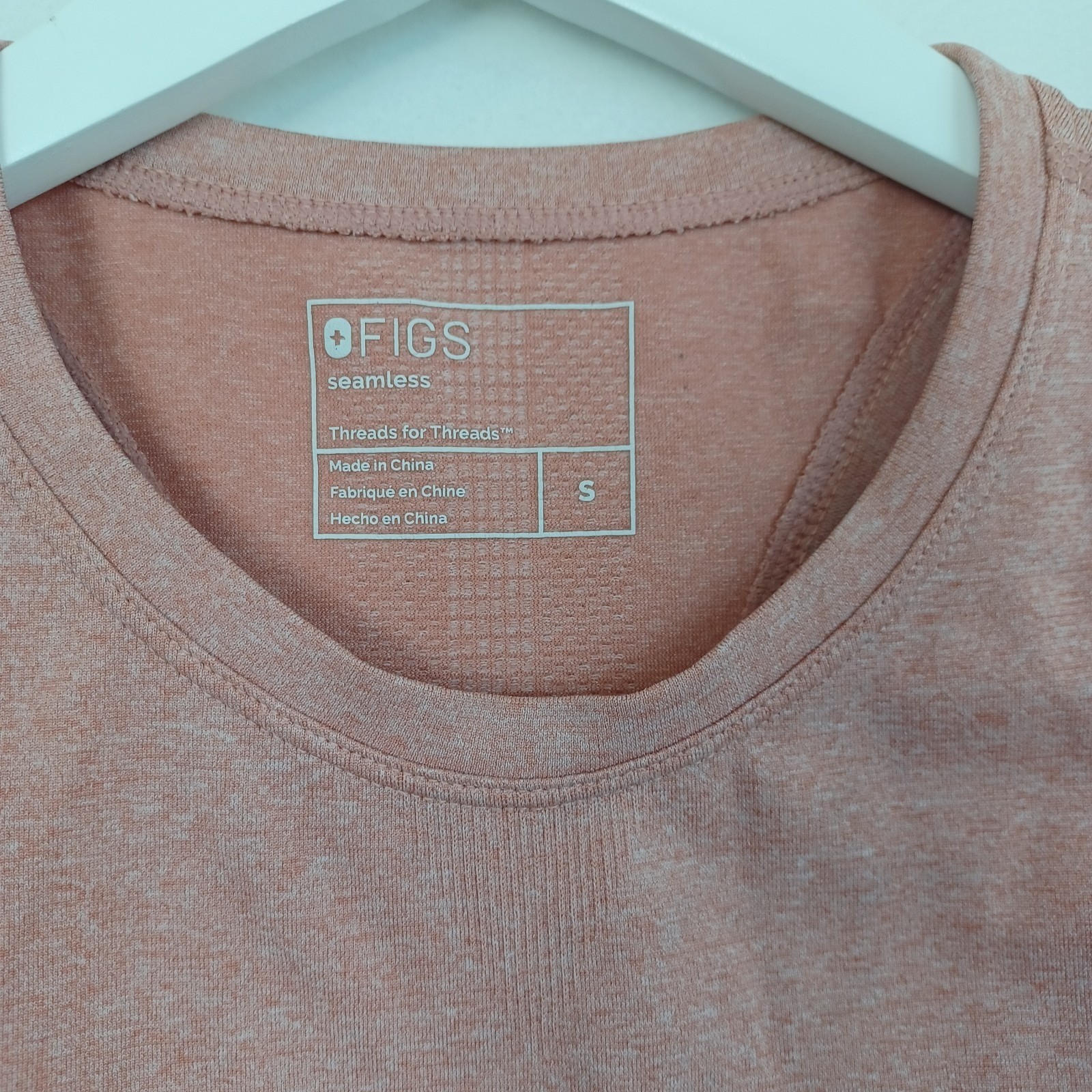 FIGS Threads for Threads Seamless Racerback Tank Top Clay Orange W22KW1026 Small