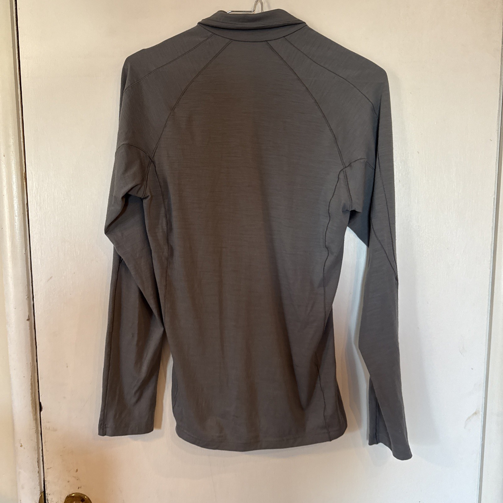 Patagonia Activewear Top Grey Quarter-Zip Merino Wool Blend Gym | Women’s XS