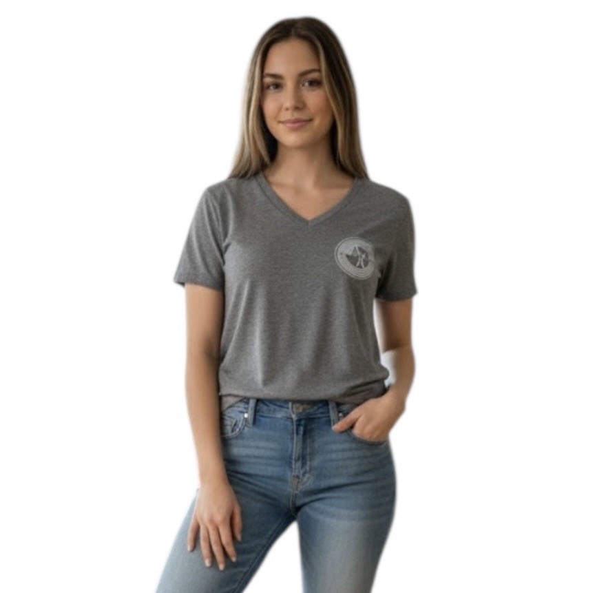 Armani Exchange AX T-Shirt Women’s Size Med Gray Short Sleeve Designer Graphics