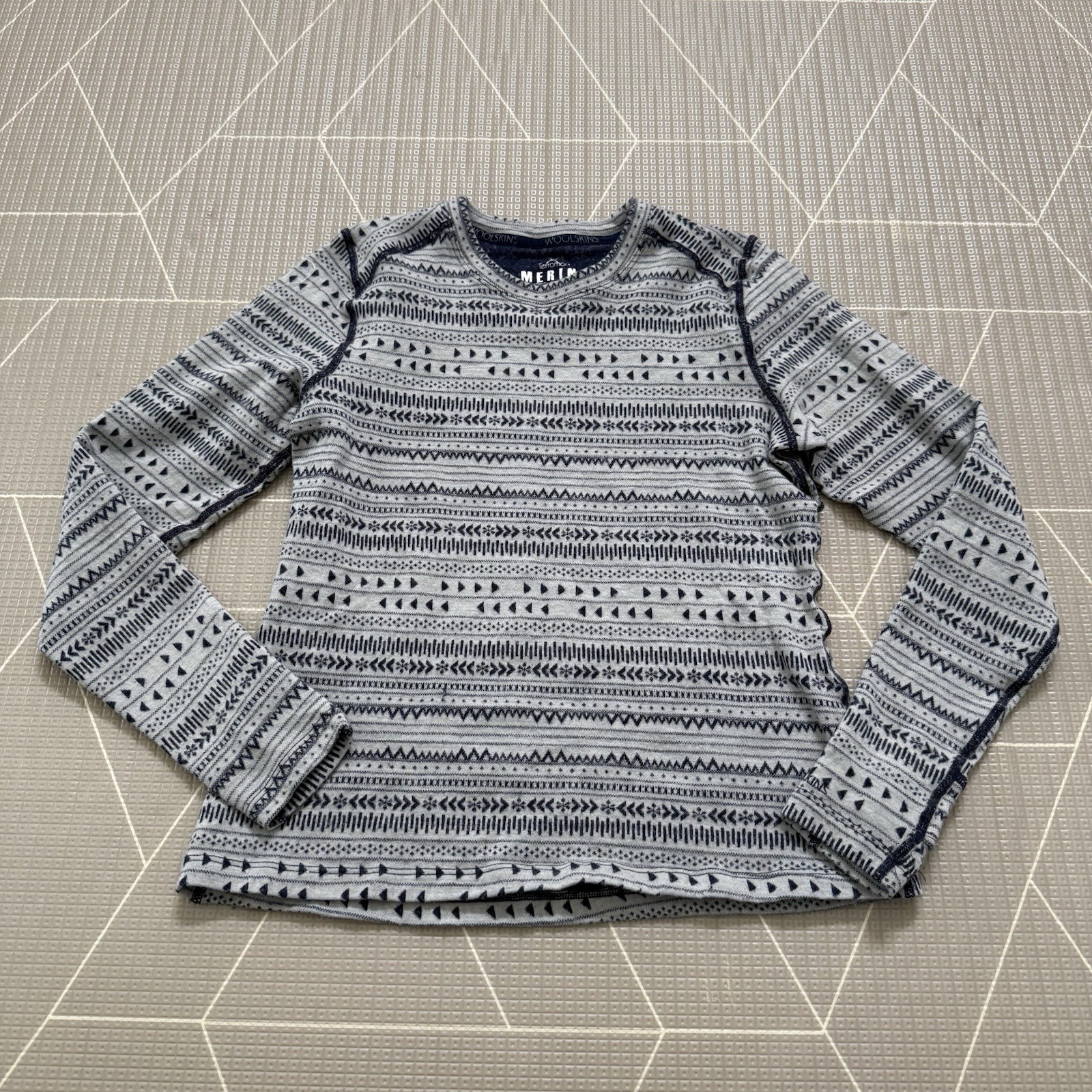 Terramar Merino Wool Woolskin Fair Isle Midweight Long Sleeve Women’s M