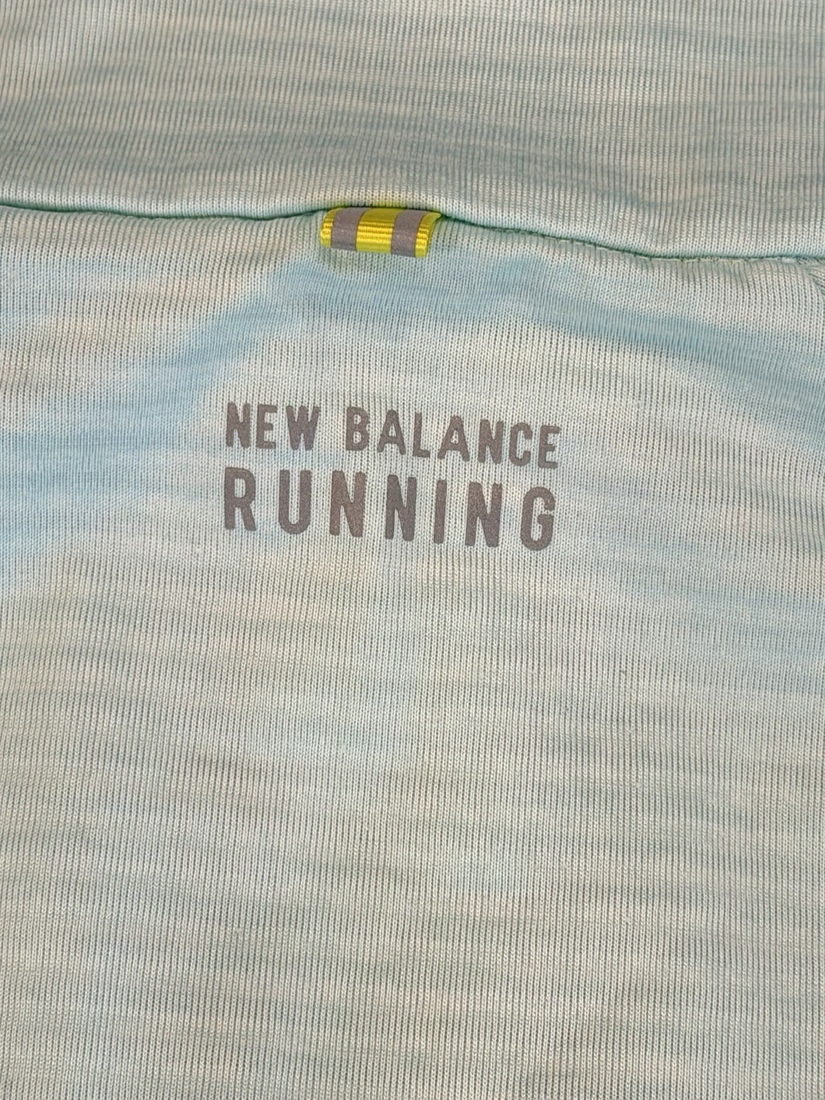 New Balance Heat Women’s S Light Blue/Yellow 1/4 Zip Mock Neck Running Top