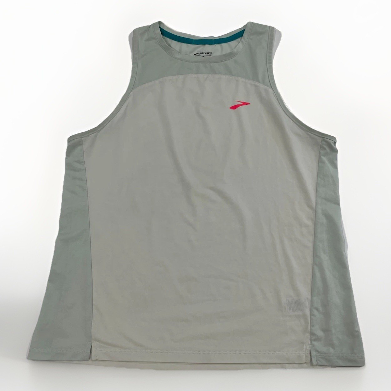 Brooks Running Women’s Sprint Free Tank 2.0 Size Medium Beige/Green