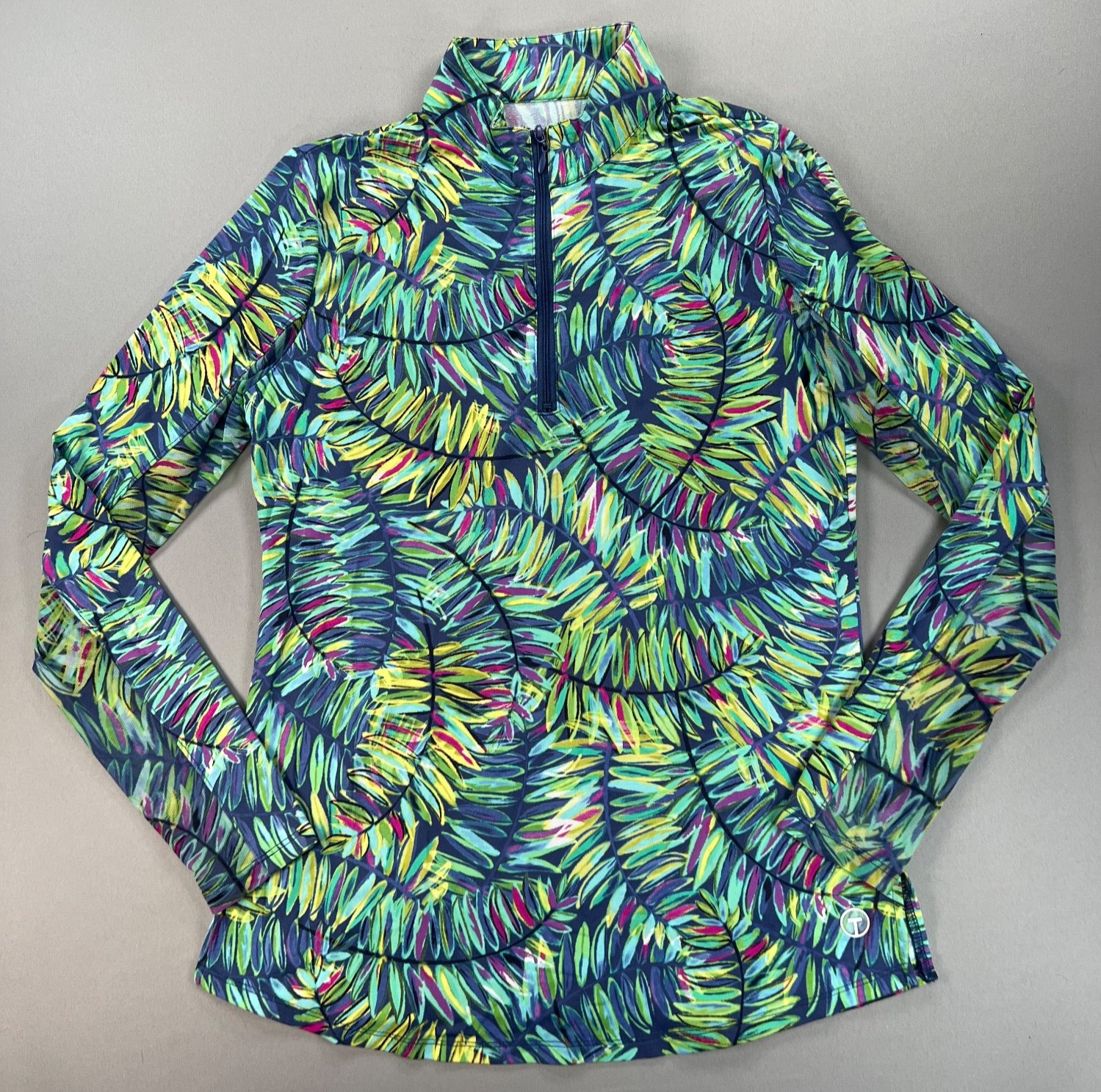 Tribal Sport Bright Palms Active Long Sleeve Golf Top (Women’s XS) – MSRP $80+