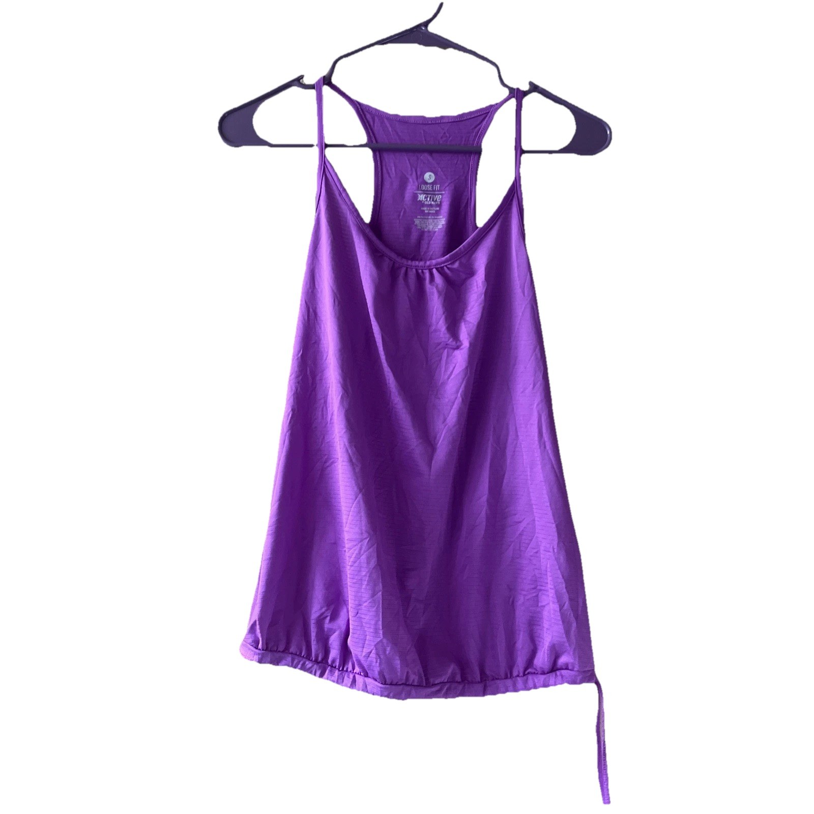 Active by Old Womans Tunic Bubble Tank top shirt Loose Fit Racerback #116399 S