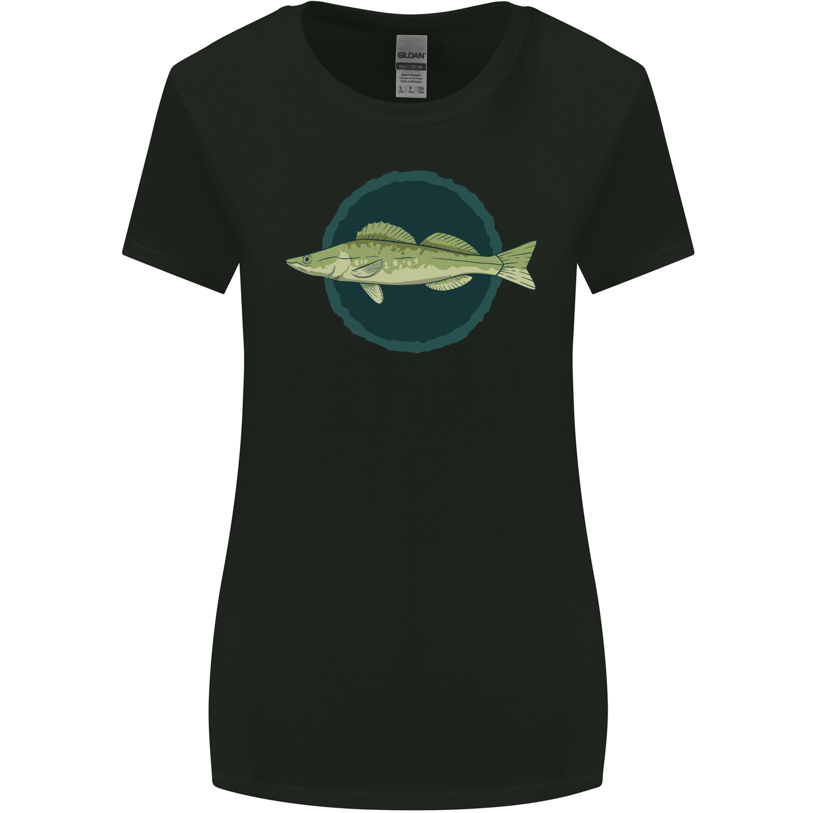 Zander Pikeperch Fish Fishing Fisherman Womens Wider Cut T-Shirt