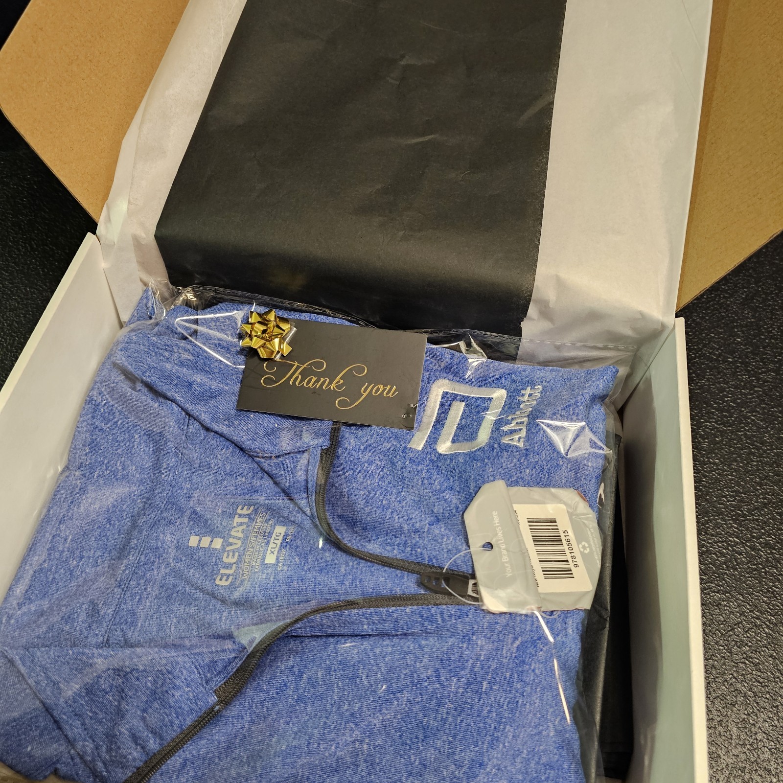 The Elevate Womens 1/4 Zip Athletic Layer Pullover Taza Heather Knit Sz XL/TG