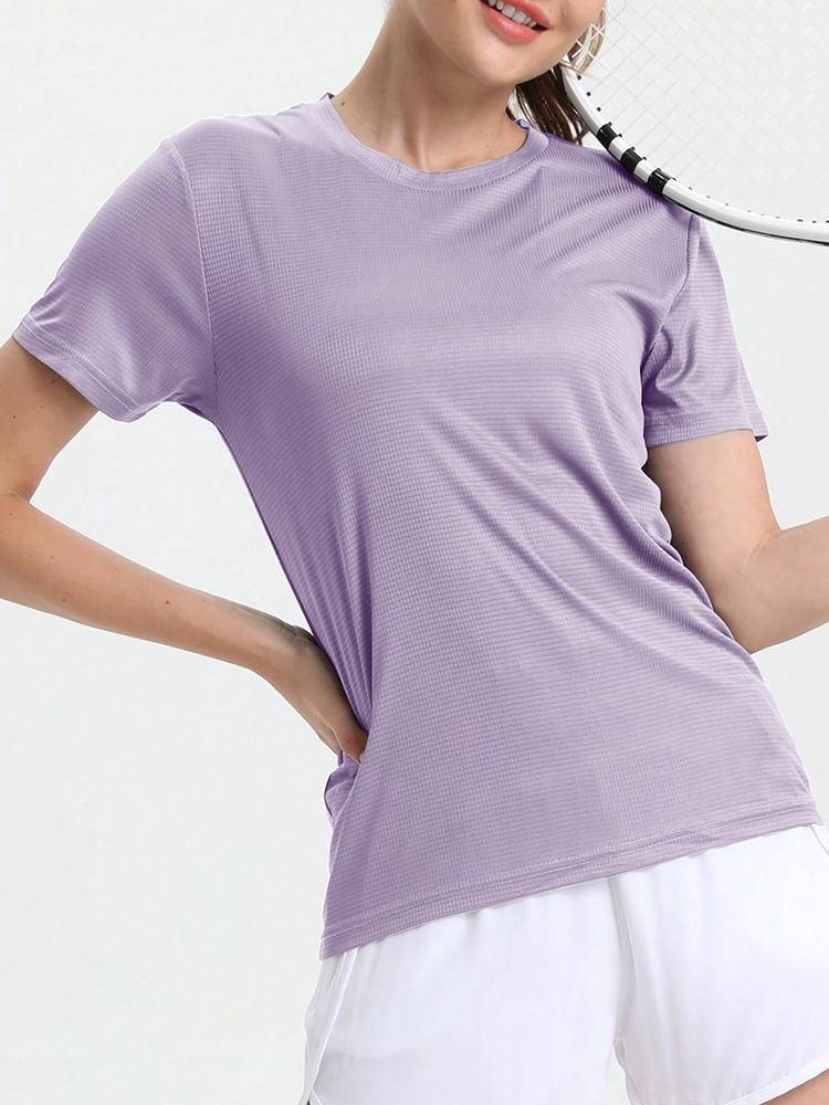 Women’s Solid Color Ultralight Quick Dry Sport T-shirt,breathable Lightweight ,