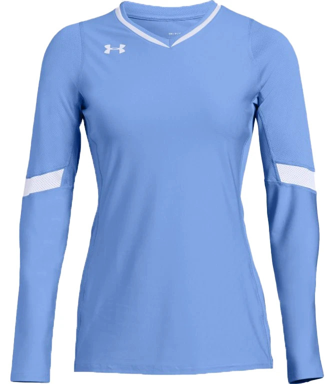 Under Armour Womens Powerhouse LS Jersey Carolina Blue Medium 1326614 Retail $45