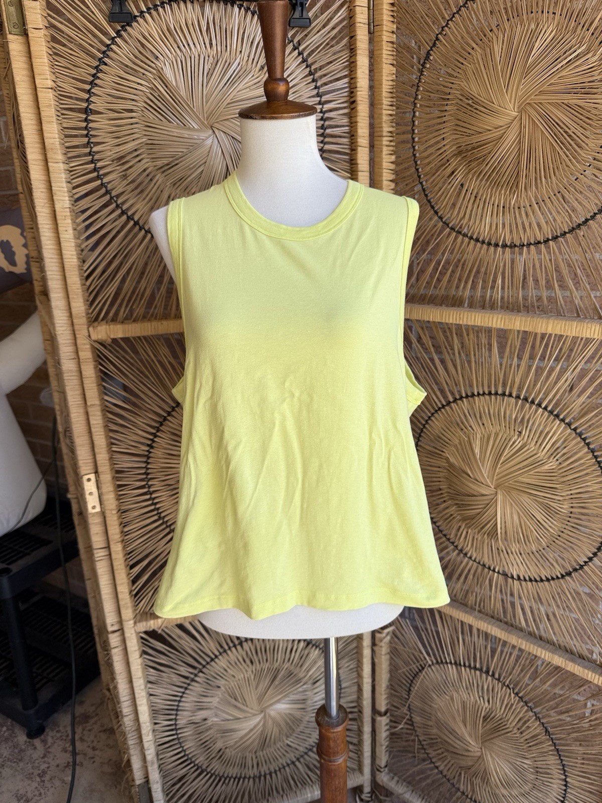 Lululemon Classic-Fit Cotton-Blend Tank Top Yellow 12