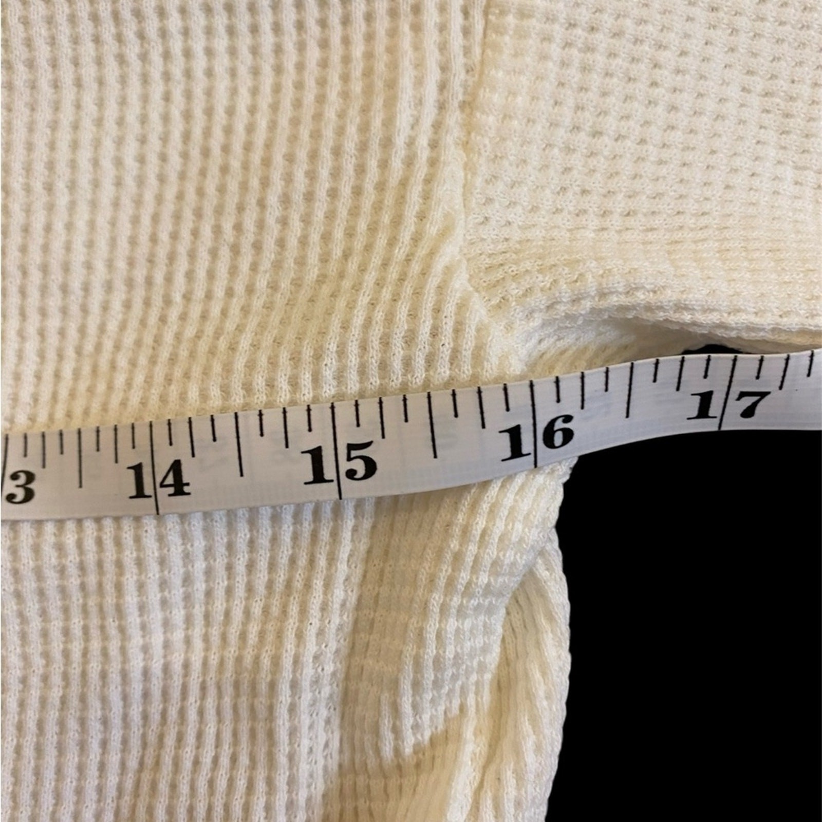 NWT E.D. Lee Classic White Waffle Jersey Top 100% Cotton.