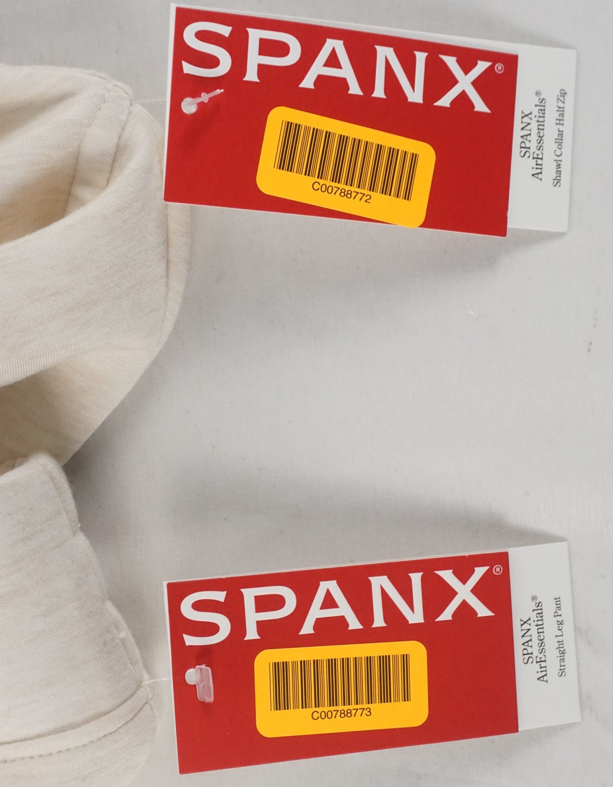 Spanx AirEssentials Half Zip Pullover & Straight leg Pants In Oatmeal – Size XS