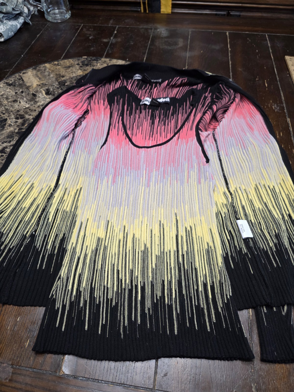 Jamie Sadock 2 Piece Full Zip Cardigan & Shirt Colorful Women’s Medium