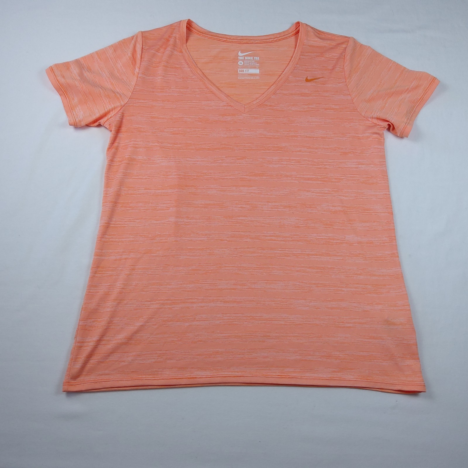 Nike Dri-FIT Women’s Peach V-Neck Athletic Training T-Shirt XL