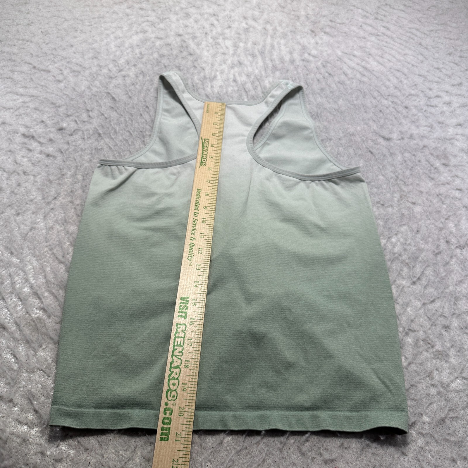 Max Studio Performance Workout Tank Top Green Scrunch Front Womens Size Medium M