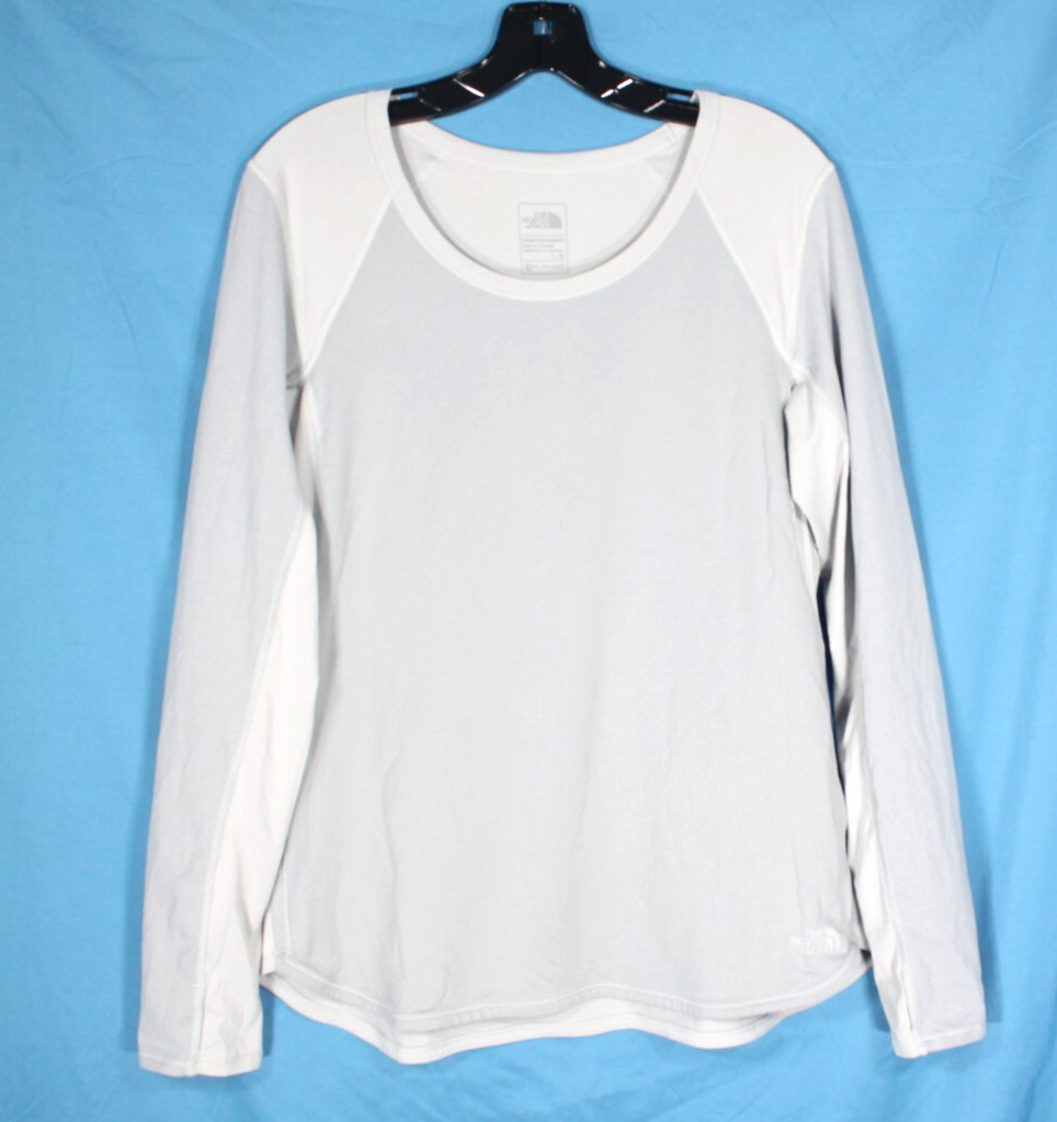 THE NORTH FACE Gray FLASHDRY Soft Knit THUMBHOLES Base Layer ACTIVE SHIRT/TOP L