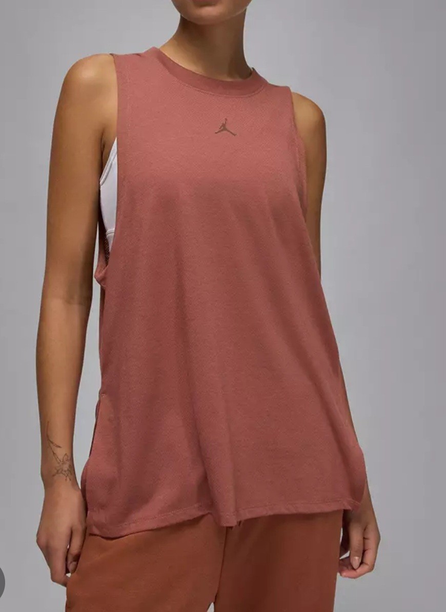 Jordan Sport Diamond size XXL Loose Dri-fit Women’s Tank Top.Red Bark/Cacao Wow.