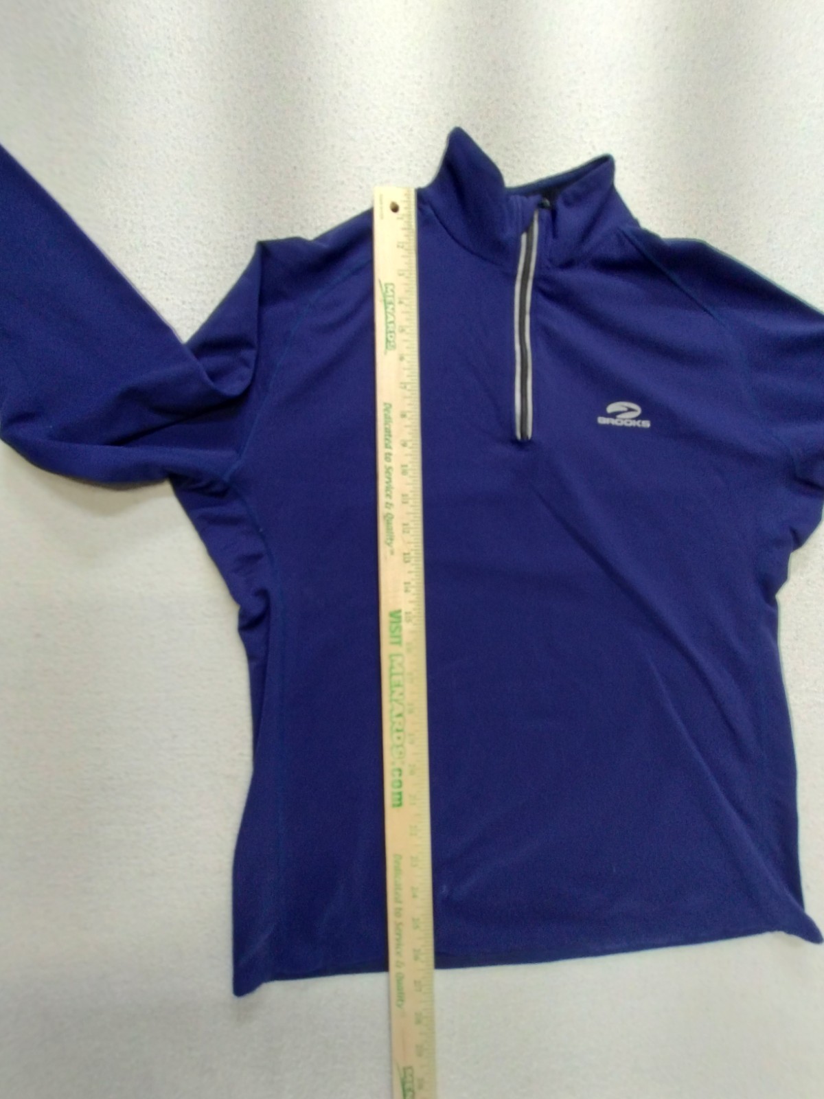 Brooks Running 1/4 Zip Pullover Large Blue Dryline Womens Training Walking Hike