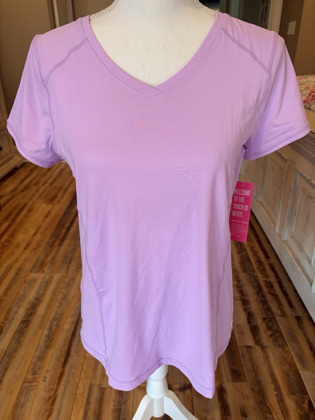 Lilly Pulitzer Luxletic Renay Active Tee UPF 50+ In Purple Iris Size Medium