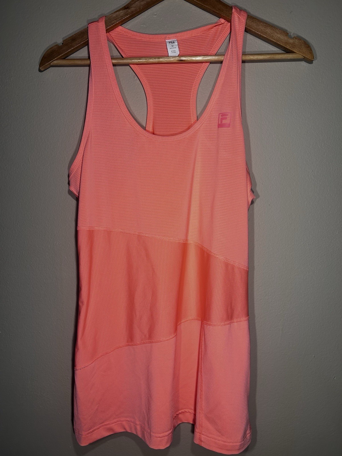 Fila Sport Running Tank Top Women’s Medium Coral Racerback Performance Active
