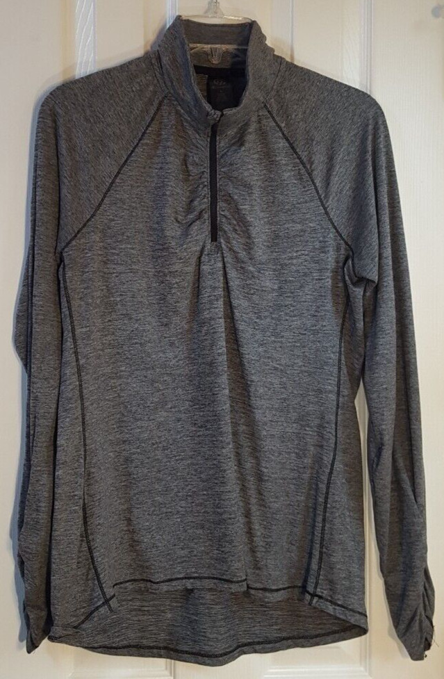 CHAMPION Semi Fitted 1/4 Zip Athletic Work Out Running Top Shirt Ladies Large