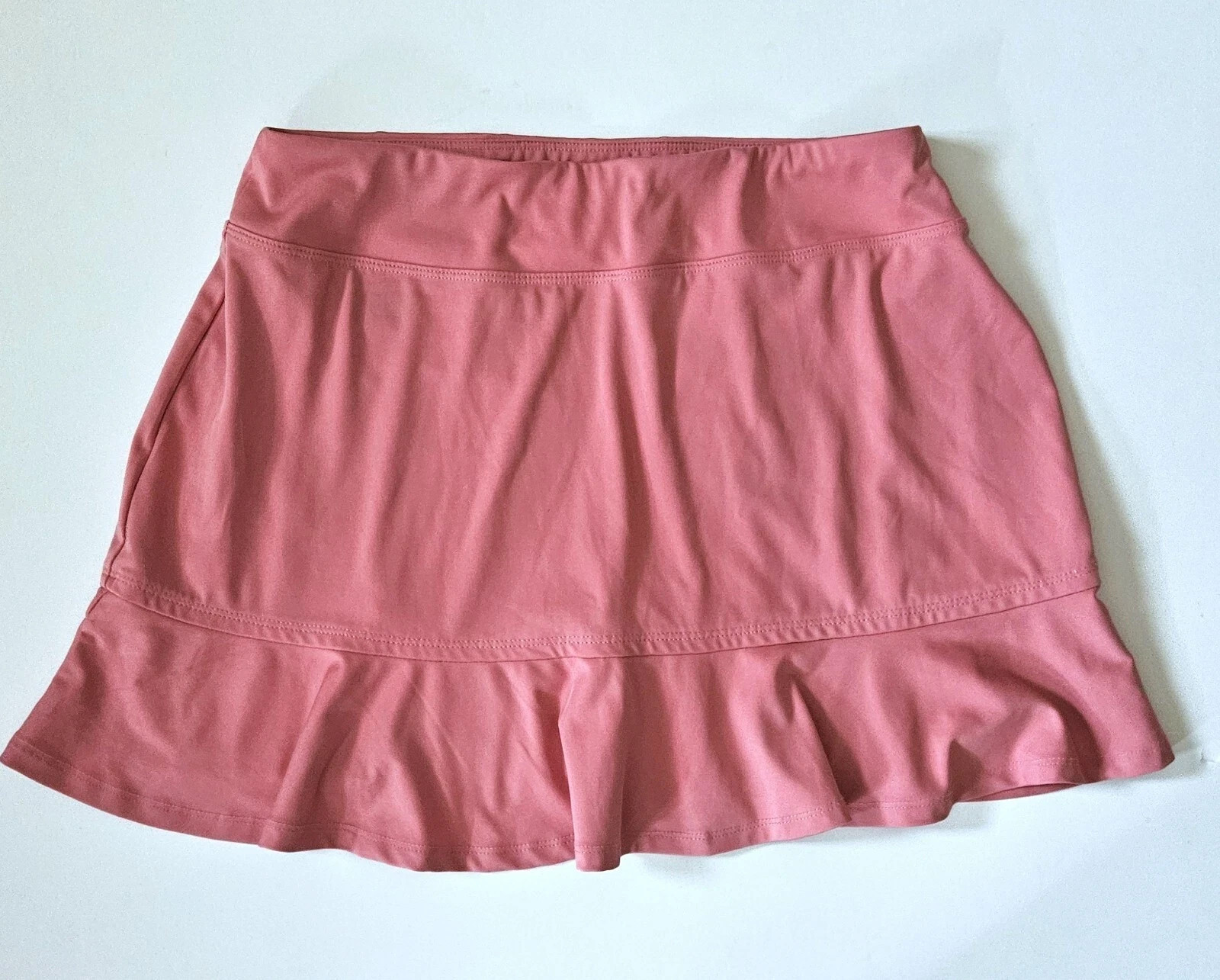 NWT TOMMY BAHAMA Mauve Glow Coral Pink Golf Tennis Ruffle Skort M L & XL