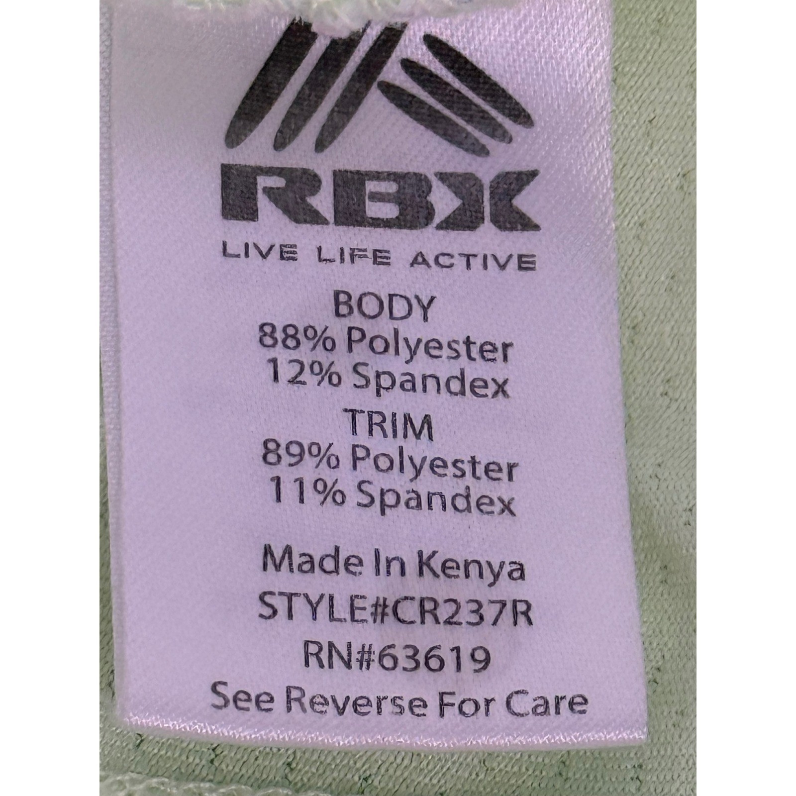 RBX Performance Womens Lime Green Mesh Panel Activewear T-Shirt Sz M