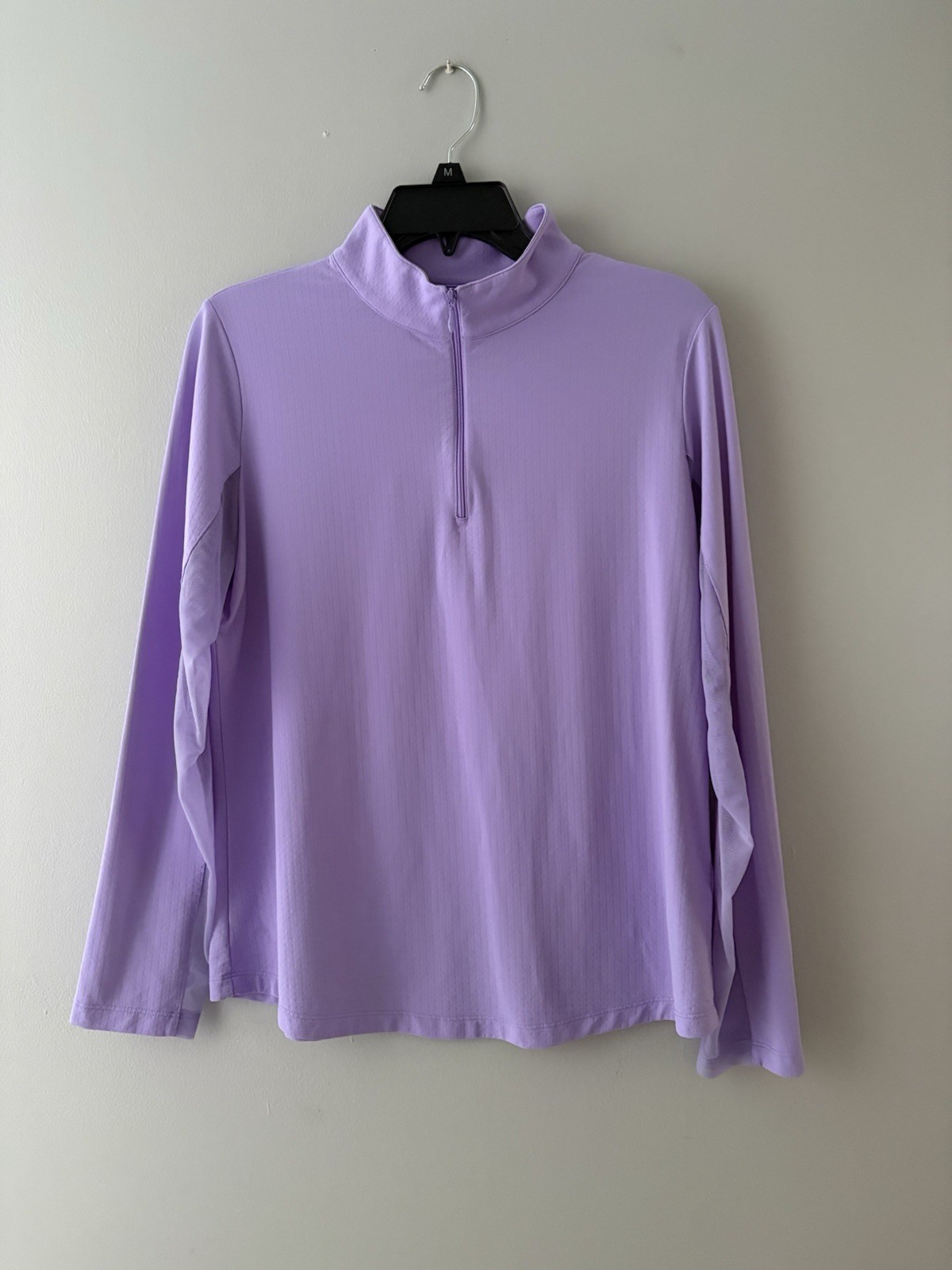 IBKUL 1/4 Zip Top Size Large Purple Performance UPF50+ Golf Tennis Pickleball