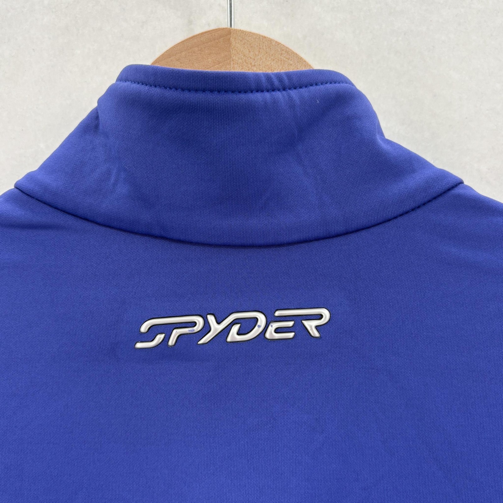 Spyder Savona Pullover Womens 16 Blue 1/4 Zip Mock Neck Ski Anthem Life Logo Gym