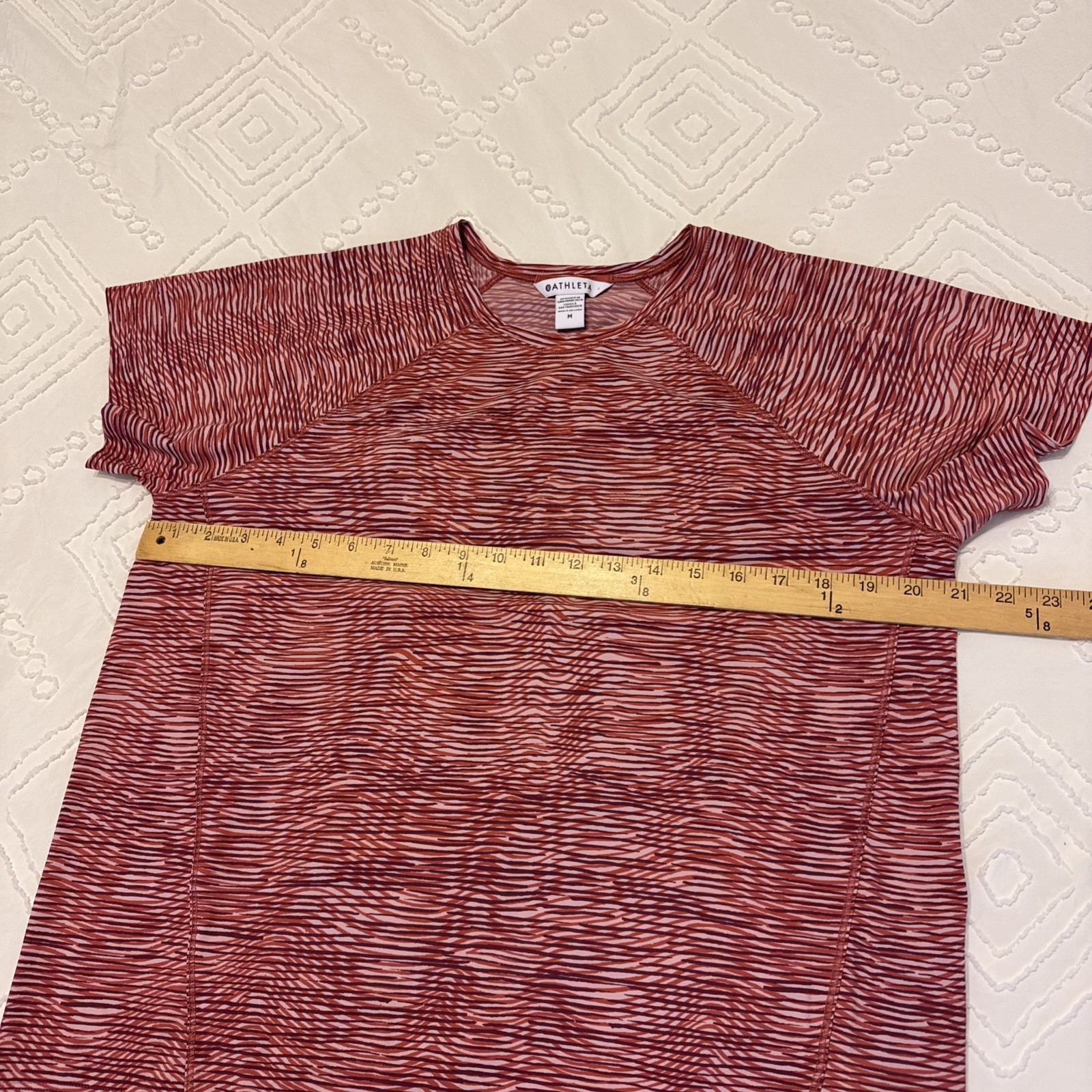 Athleta Womens Multicolor Ultimate Train Activewear Pullover T-Shirt Size M