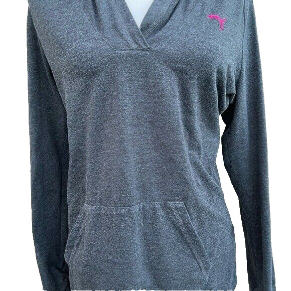 PUMA Womens Lifestyle Long Sleeve Hooded soft Top size L A000246