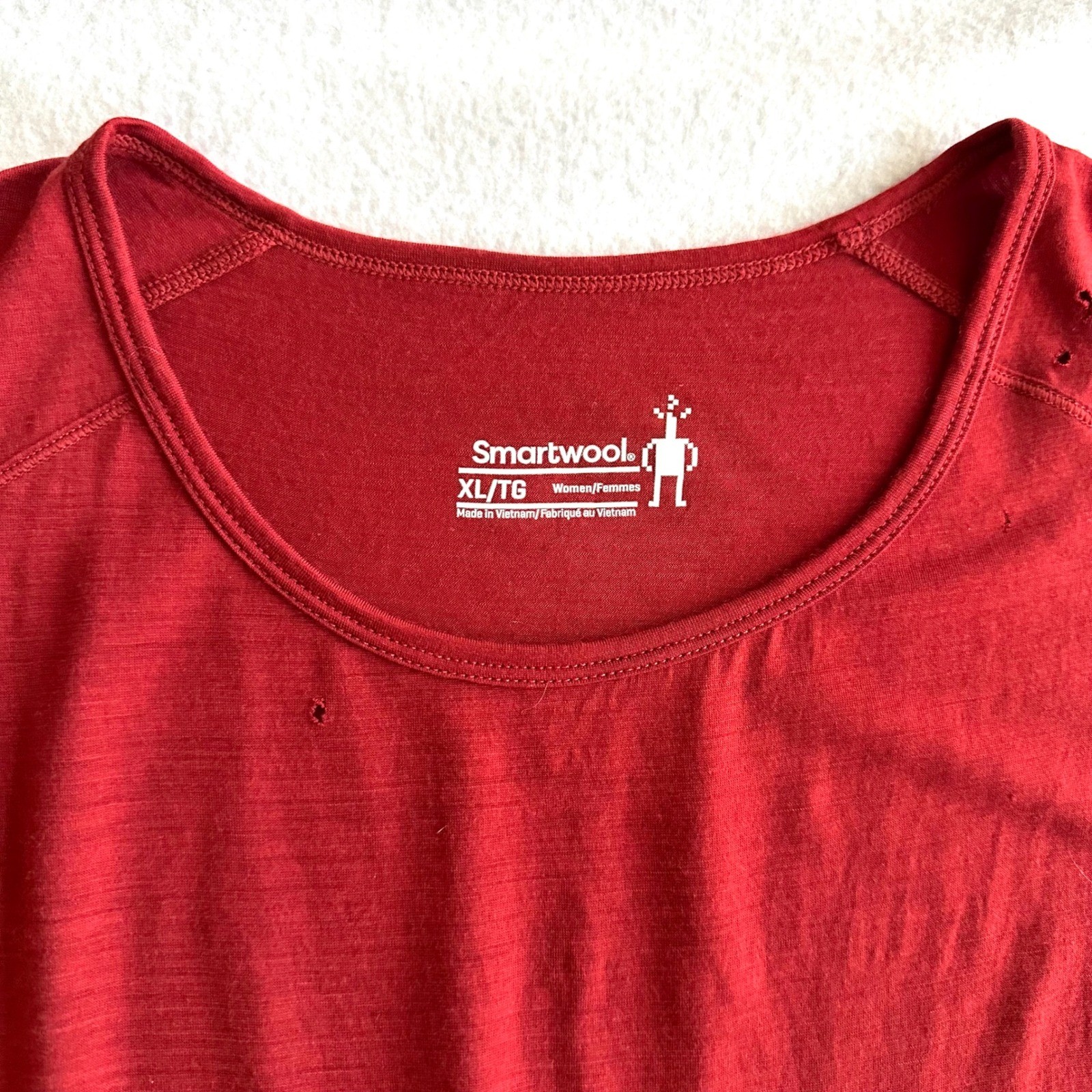 Smartwool Active Womens XL Base Layer Red Merino Wool Sleeveless Tank Top