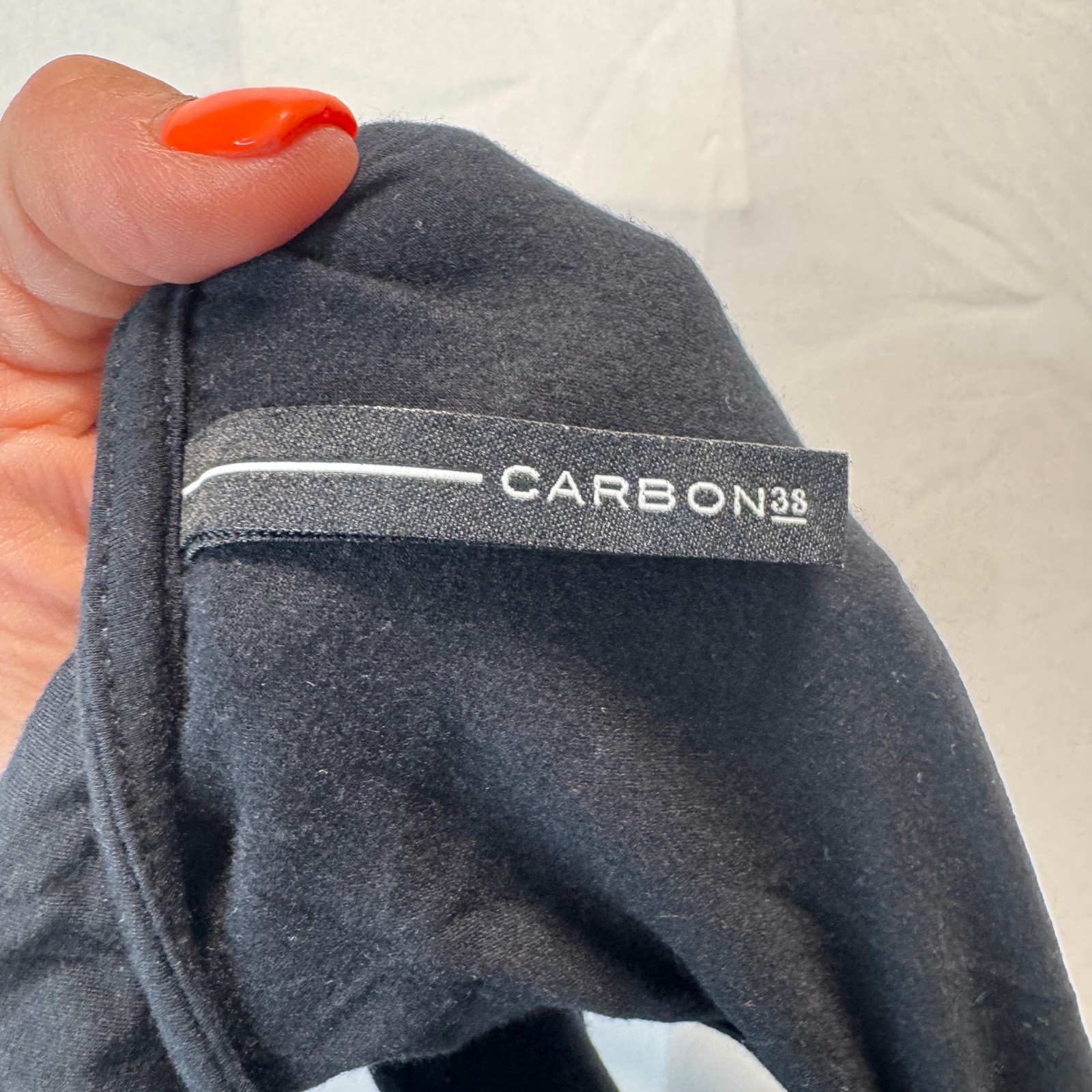 Carbon38 Tank Top Split Back Tie Back Activewear Black Made in USA Womens XS