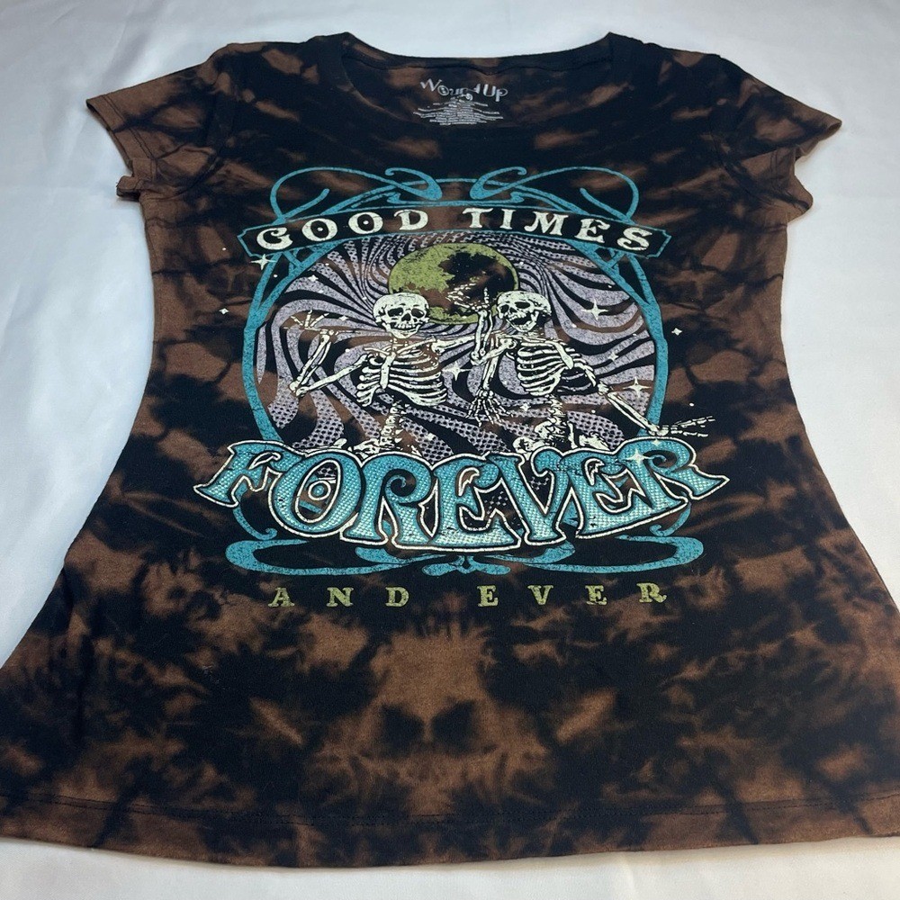 Wound Up Black and Brown Tie-Dye Tee