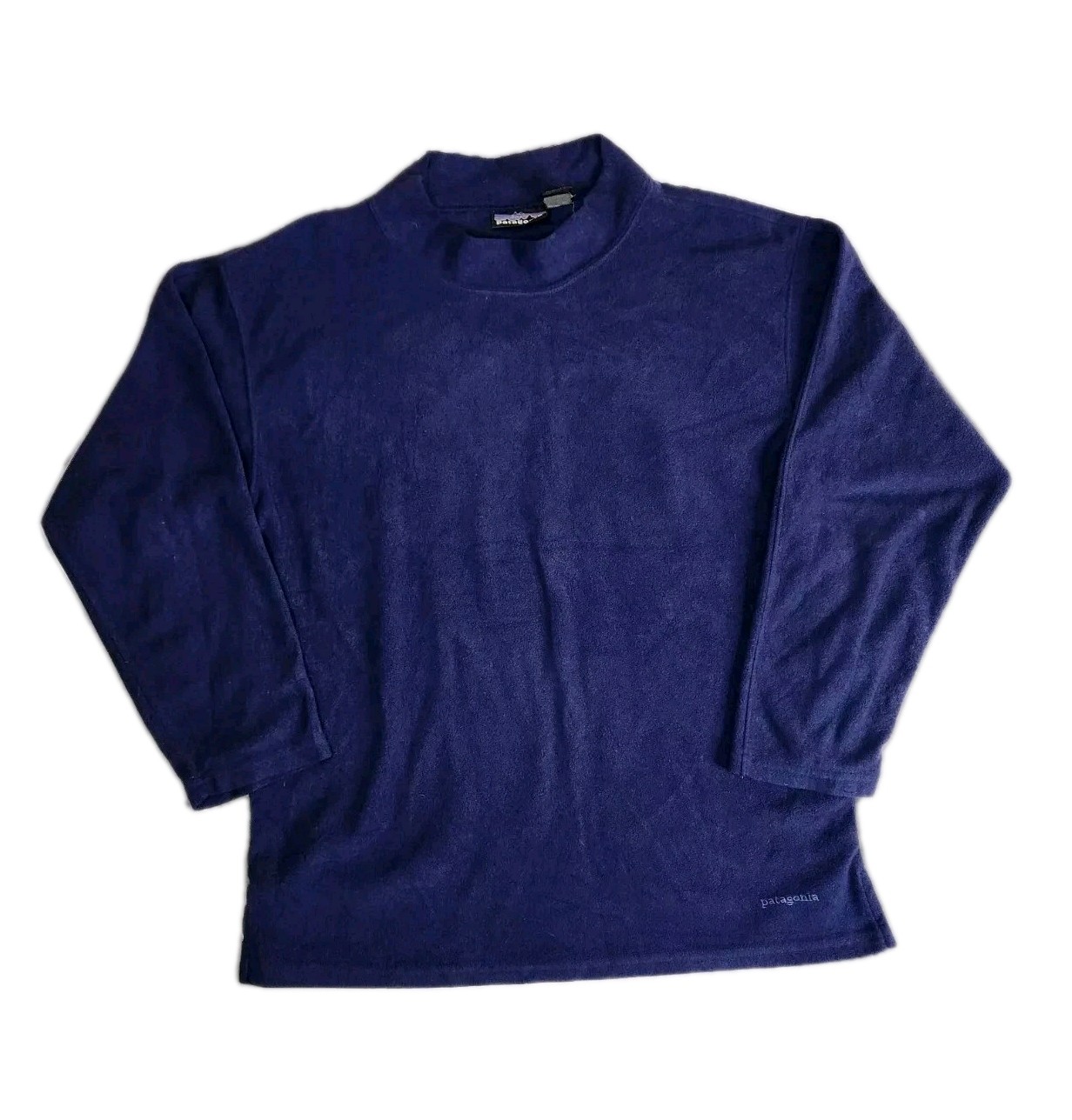 Vintage Patagonia Shirt Women Size S Blue Long Sleeve 100% Polyester Made In USA