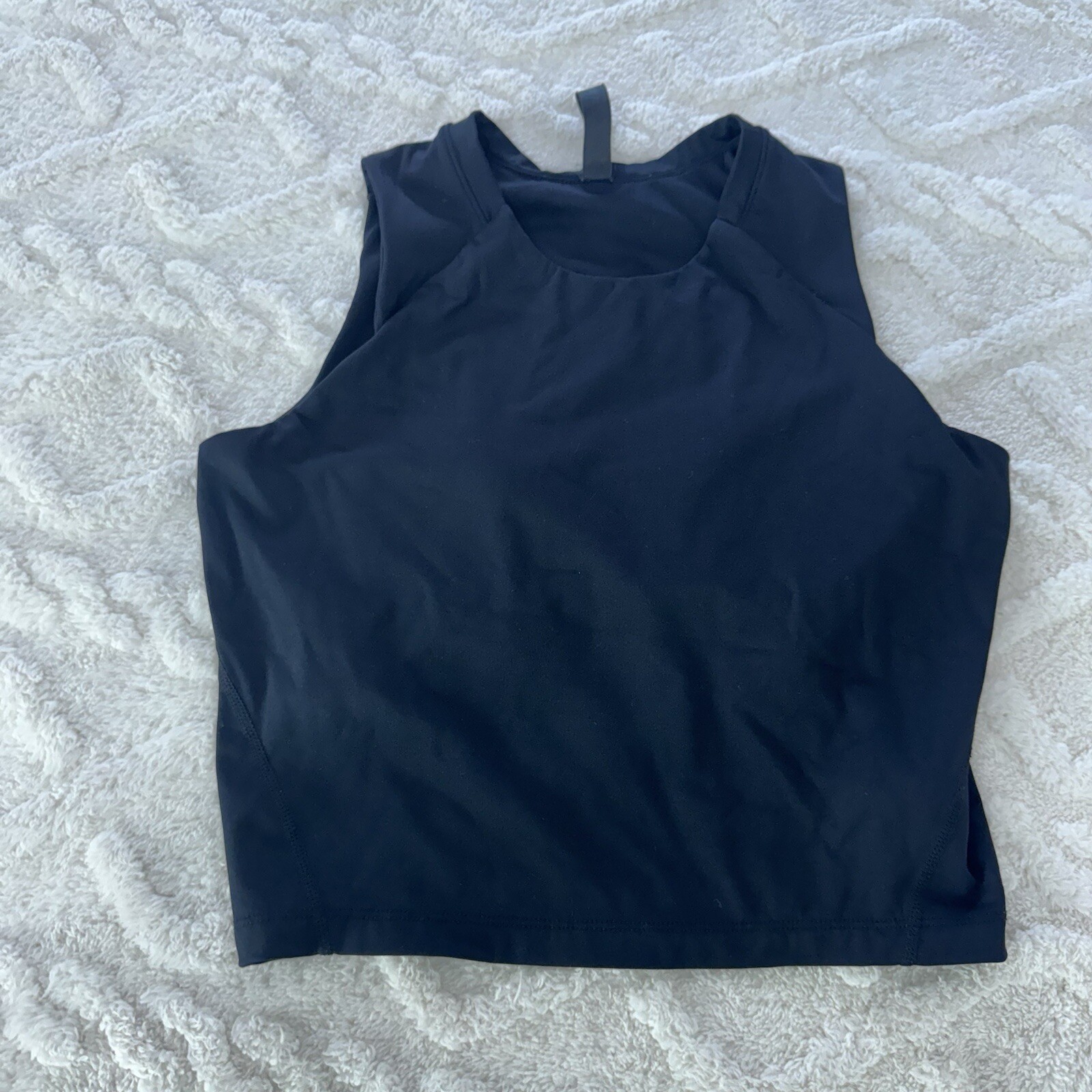 MPG Black Lined Thin Padded Crop Cami Gym Sport Bra Womens Size S Casual Top