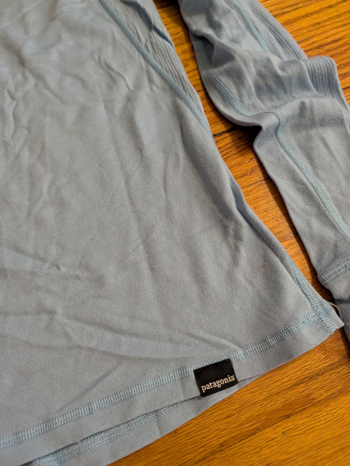Patagonia Performance Base Layer Wool Women’s size XL Cold Weather Blue AS IS