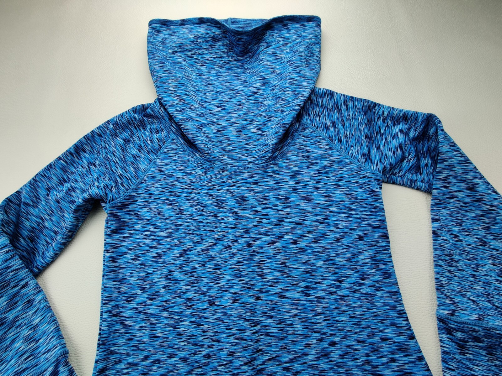 Athleta Wmn’s 2XS Space Dye Tranquility Cowl/Funnel Neck Long Sleeve Pullover