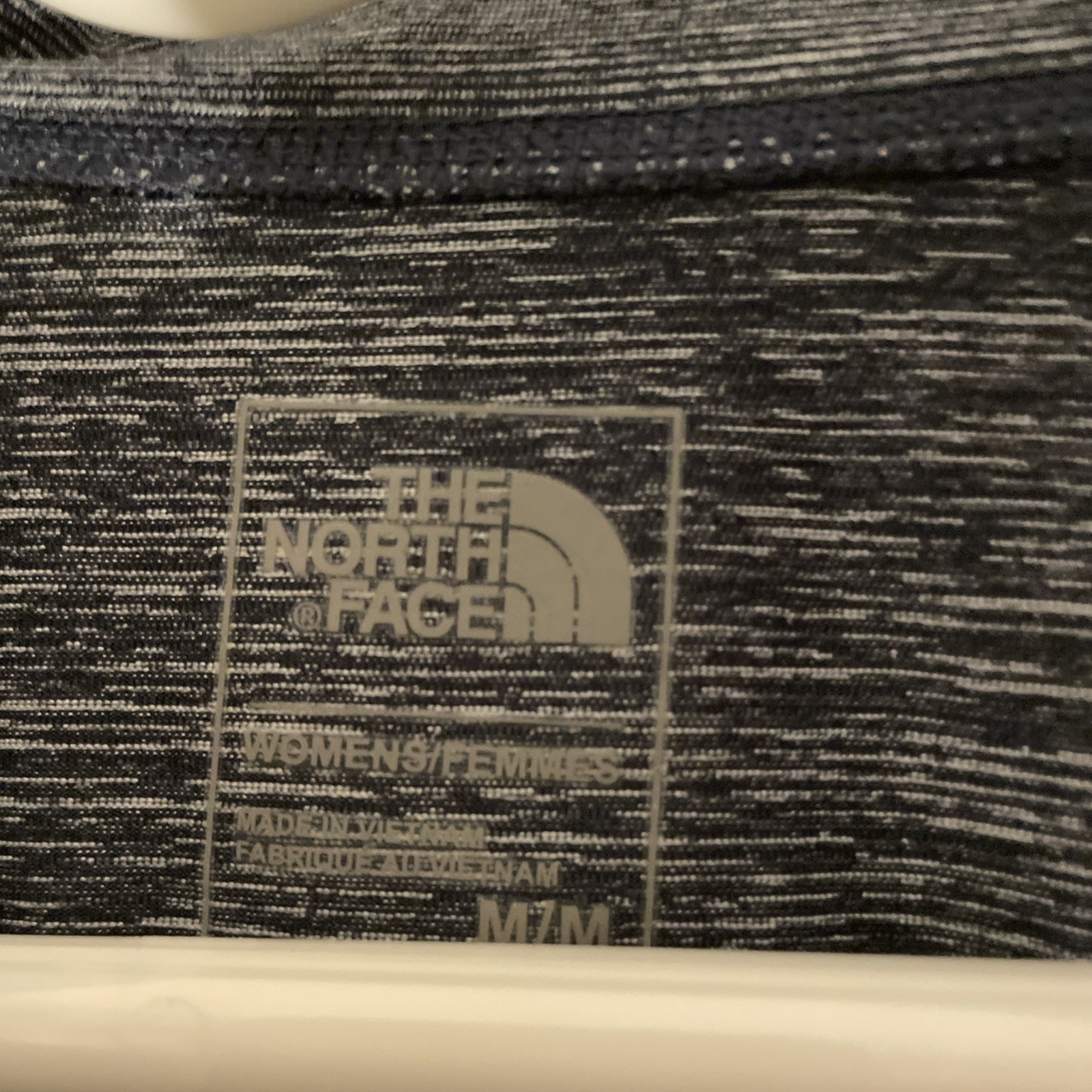 The North Face Womens Pullover Medium Blue Stretch 1/4 Zip Ruched Sides