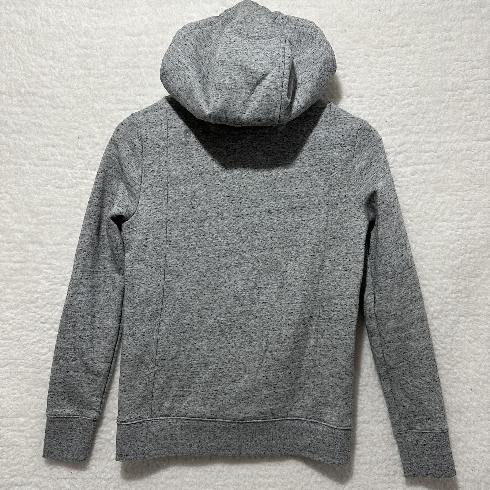 FIGS Essential Heather Gray Full Zip Hooded Sweatshirt Fleece Jacket Sz XXS EUC