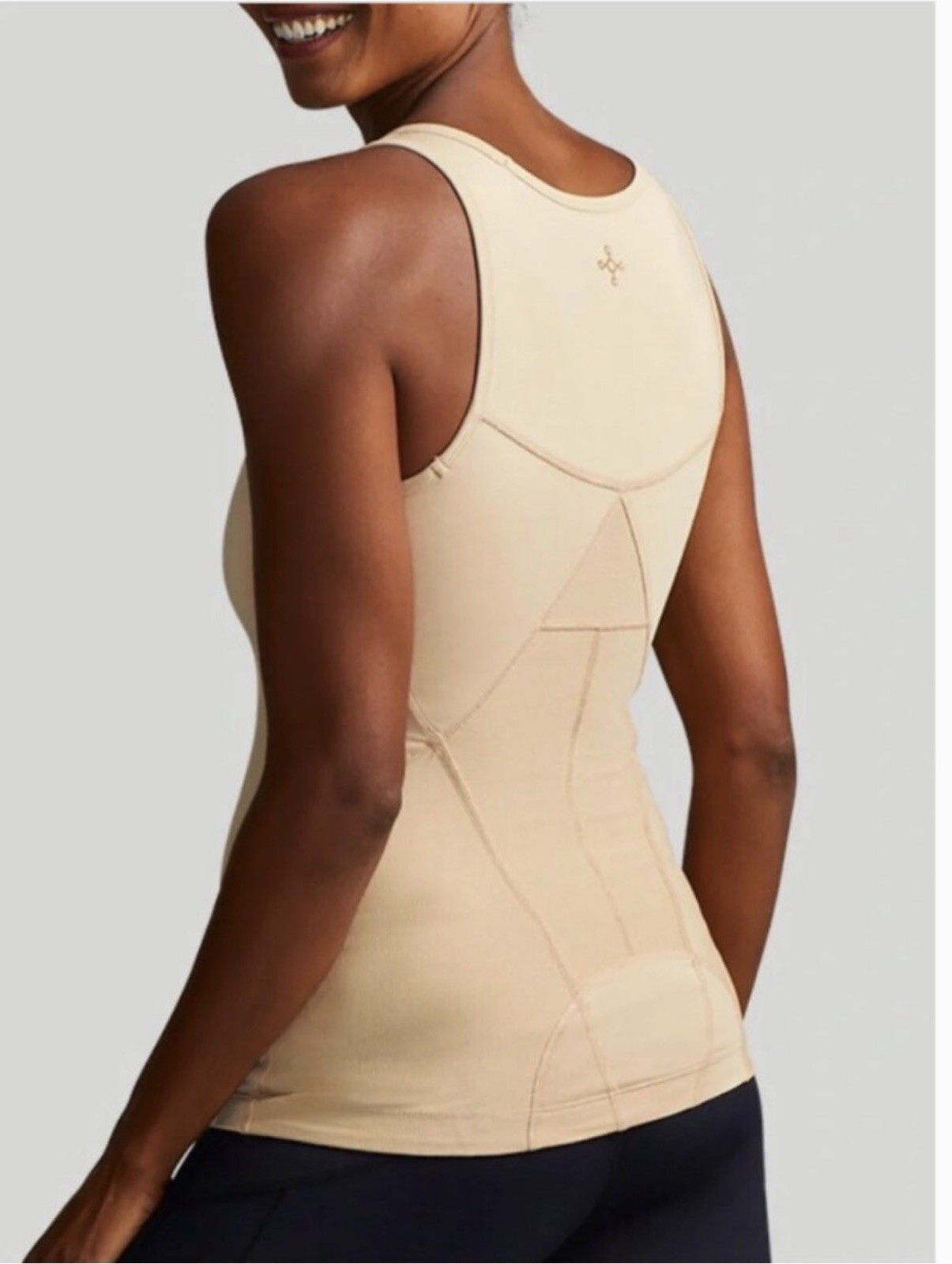 TOMMIE COPPER Tank Womens size L Lower Back Support Tank Ladies Nude NWT