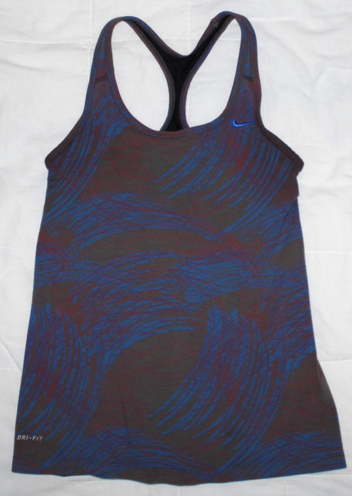 Nike*Dri-Fit*Fitted Built in Bra Racerback*Stretch Athletic Tank Top*Womens S