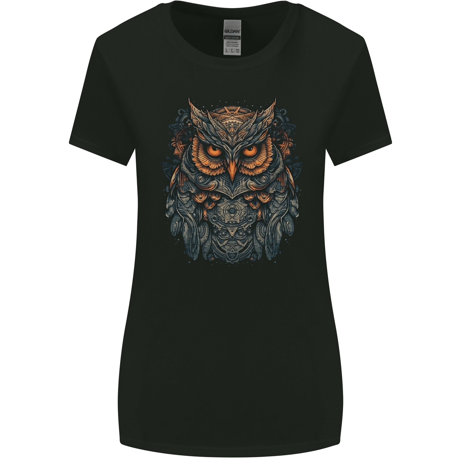 A Mythical Owl Fantasy Tribal Womens Wider Cut T-Shirt
