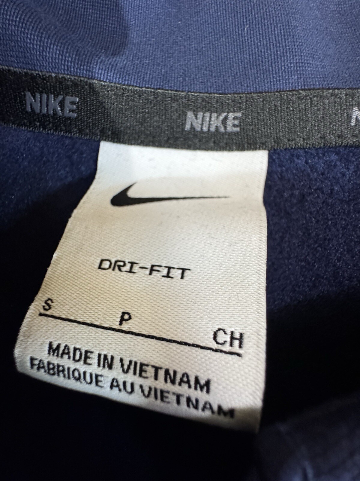 Nike CN9492-419 Blue DriFit Mens Sweatshirt Long Sleeve Training Zip Pullover
