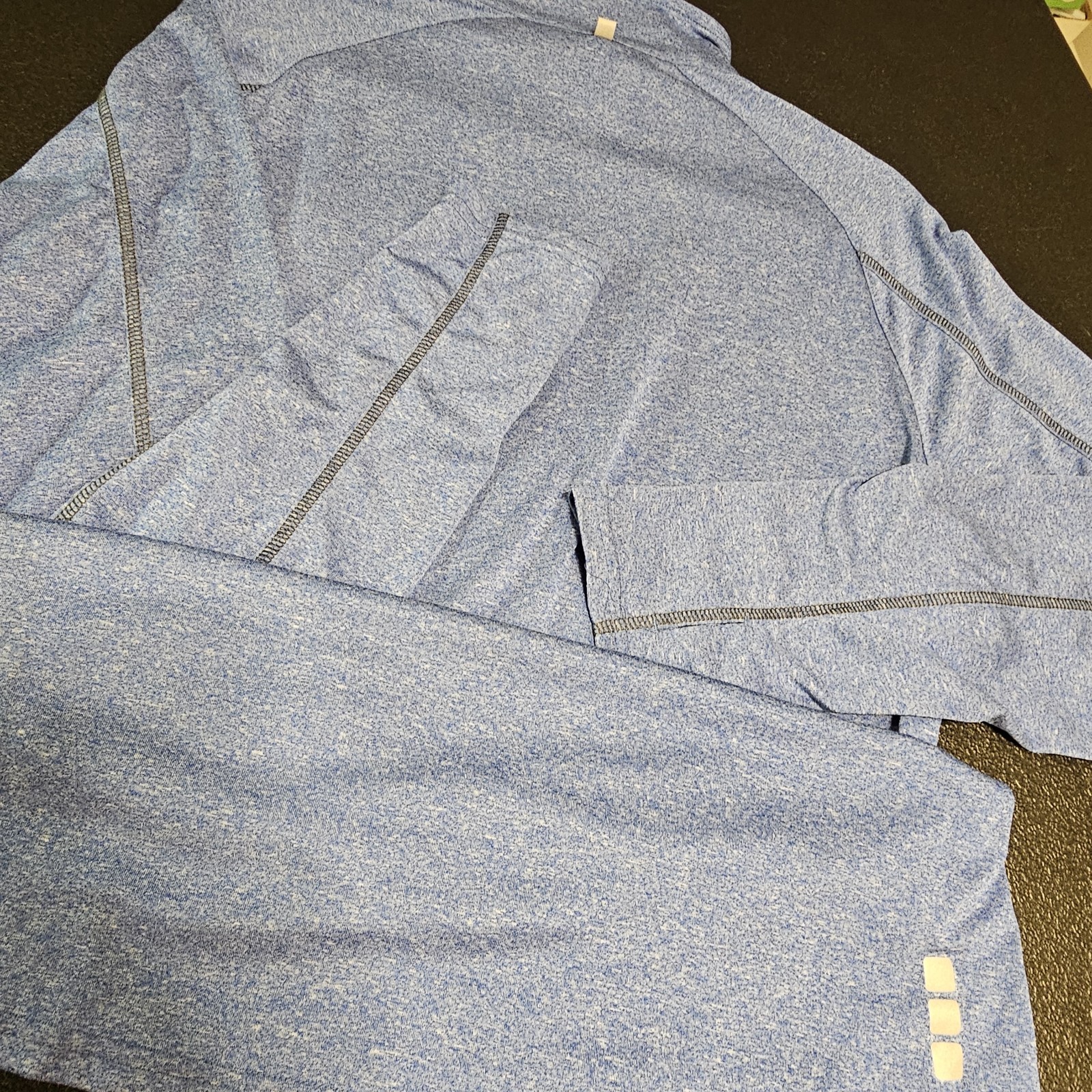 The Elevate Womens 1/4 Zip Athletic Layer Pullover Taza Heather Knit Sz XL/TG